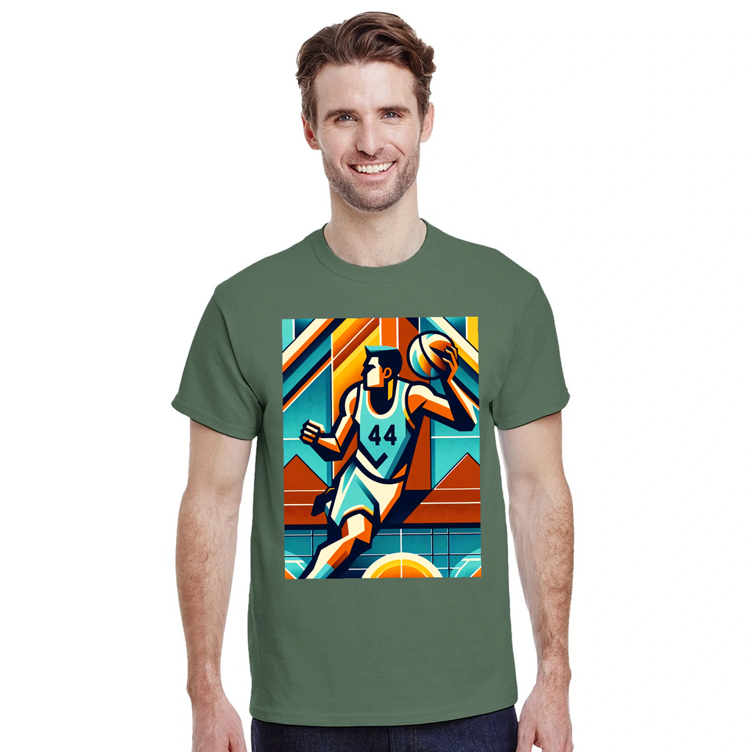 T-shirt T - shirt unique thème basketball parfait passionnés sport design dynamique style terrain occasion pièce garde-robe amour jeu taille S M L XL XXL