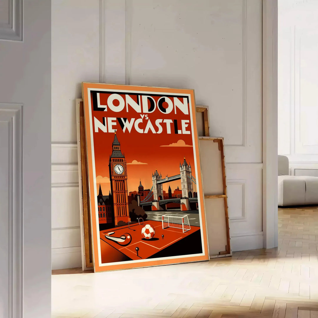 captivante thème football Londres un design moderne noir vert une touche dynamique décoration poster unique dimensions cm 50x70 espace œuvre disponibles A4 A0