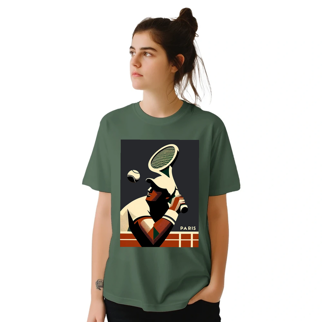 T-shirt vibrante de ténis, ideal para usar em campo e fora dele, com conforto e durabilidade