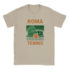 T-shirt T exclusif thème tennis Rome parfait passionnés style sport design unique capture élégance italienne énergie court une tenue décontractée sportive tailles SML XL XXL