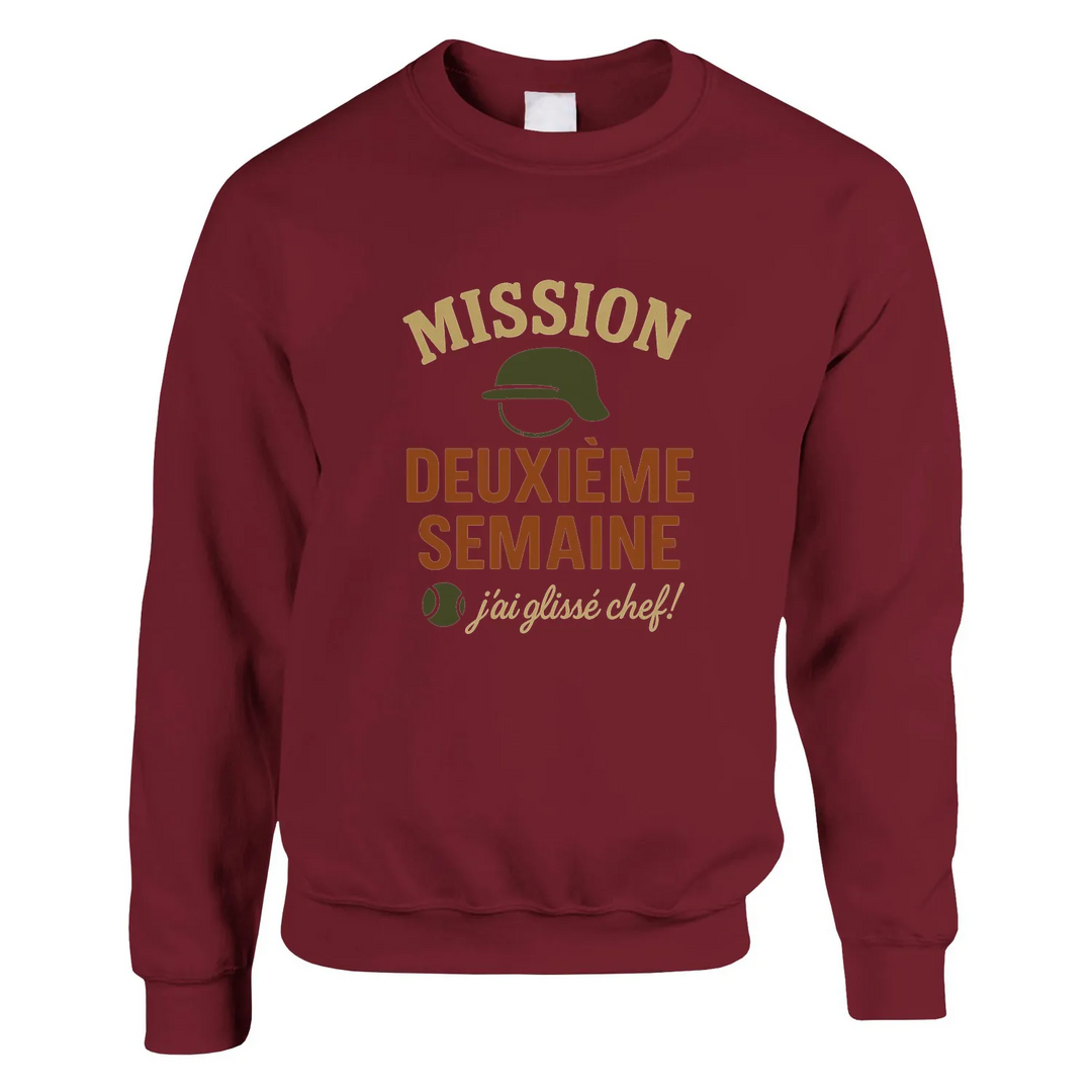 Mörkblå sweatshirt med klassisk passform, tillverkad av en mjuk blandning av bomull och polyester, perfekt för komfort och st