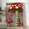 Affiche captivante Mushroom Japanese 2 un chef - œuvre visuel nuances noir vert décoration Zen nature version préférences
