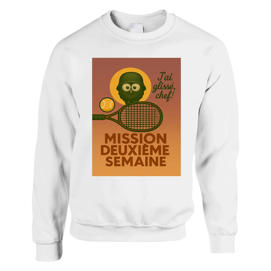 Misiņa 2Eme Semaine Tenisa džemperis, kas nodrošina ērtību un izturību, izgatavots no 50% kokvilnas un 50% poliestera. Klasis