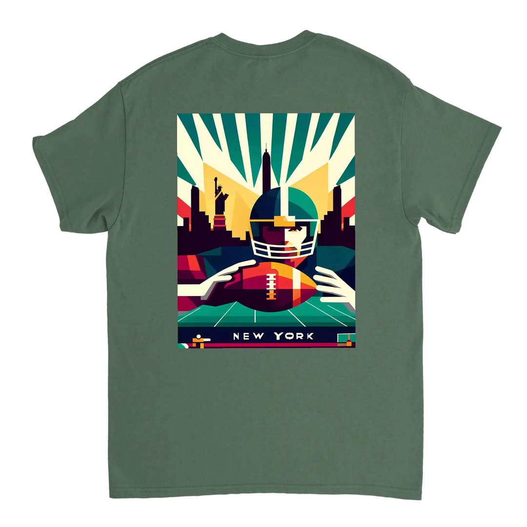T-shirt New York Football, perfetta per i fan e per chi ama la moda, realizzata in cotone resistente e con un design audace c