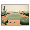 Classic Minimal tennis design capturing the spirit of global Grand Slam tournament elegant living room interior framed print