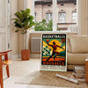 Vintage Basketball Poster im Art Deco Stil mit dem ikonischen Brussels 13, erhältlich in 50x70 oder 30x40. Perfekt für Basket