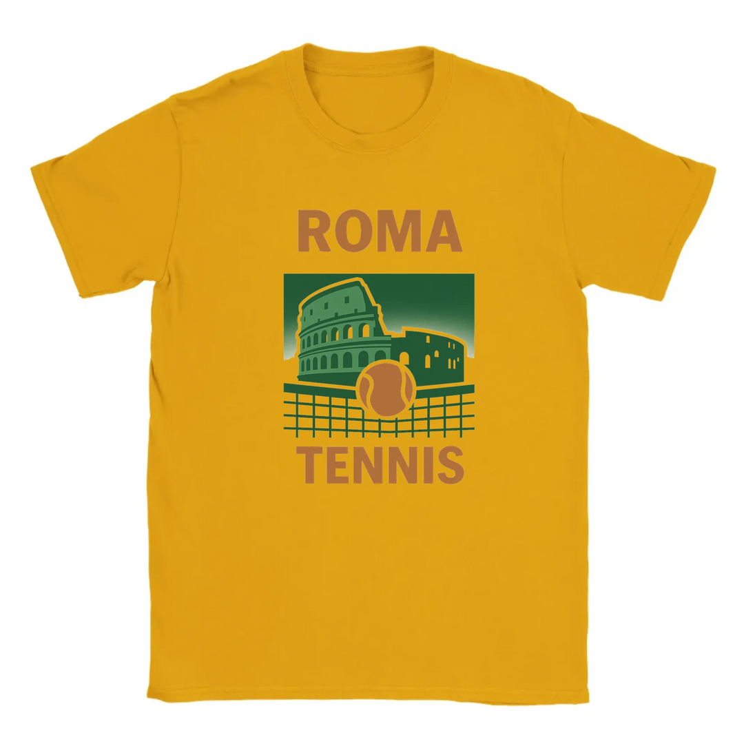 T-shirt T exclusif thème tennis Rome parfait passionnés style sport design unique capture élégance italienne énergie court une tenue décontractée sportive tailles SML XL XXL