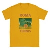 T-shirt T exclusif thème tennis Rome parfait passionnés style sport design unique capture élégance italienne énergie court une tenue décontractée sportive tailles SML XL XXL