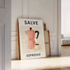 chic Salve Espresso Kitchen poster sleek black gray tones sizes sophisticated charm space decor today unframed choices