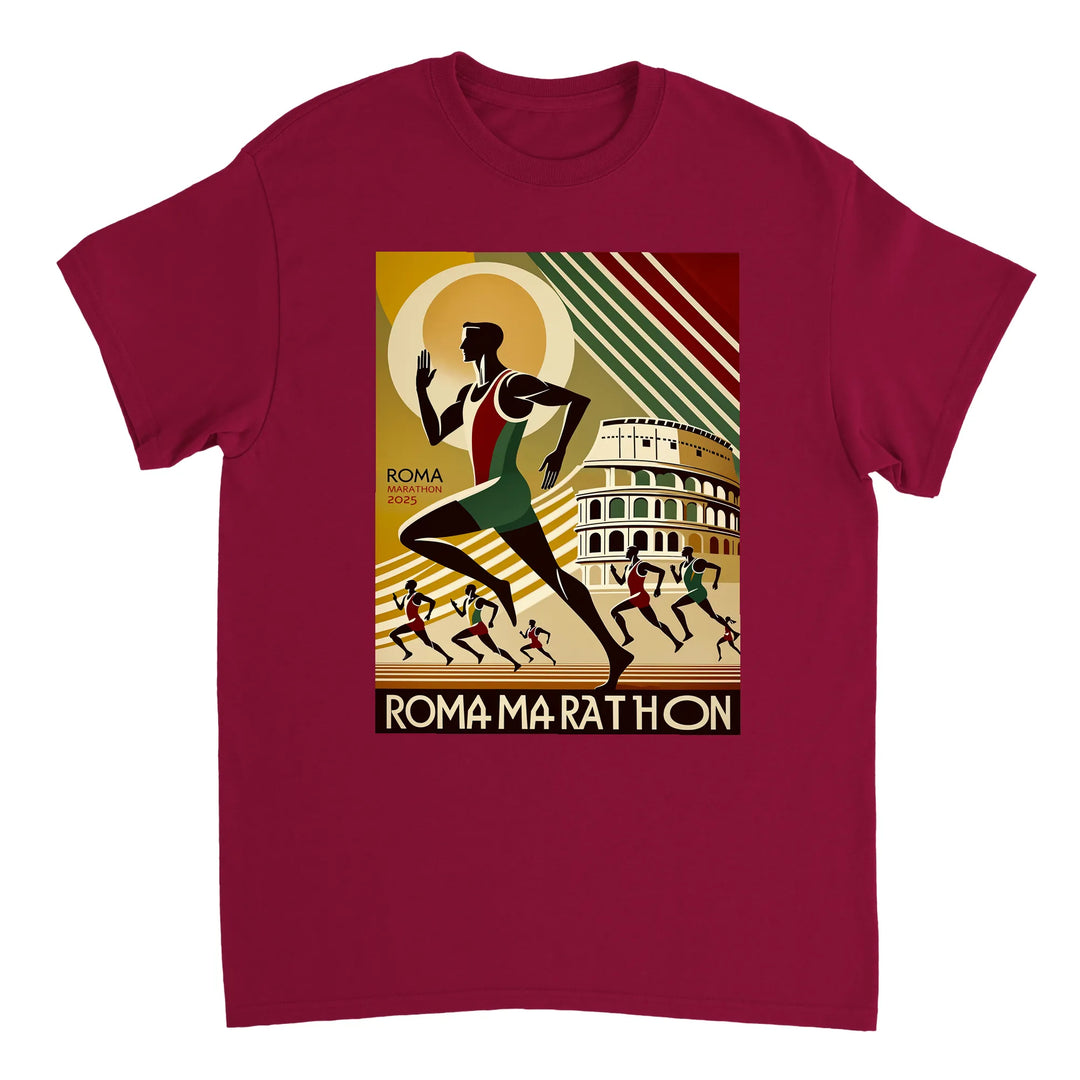 ローママラソン5 Tシャツ。アイコニックなデザインで、快適な高品質素材を使用。ランニング愛好者に最適な一枚。