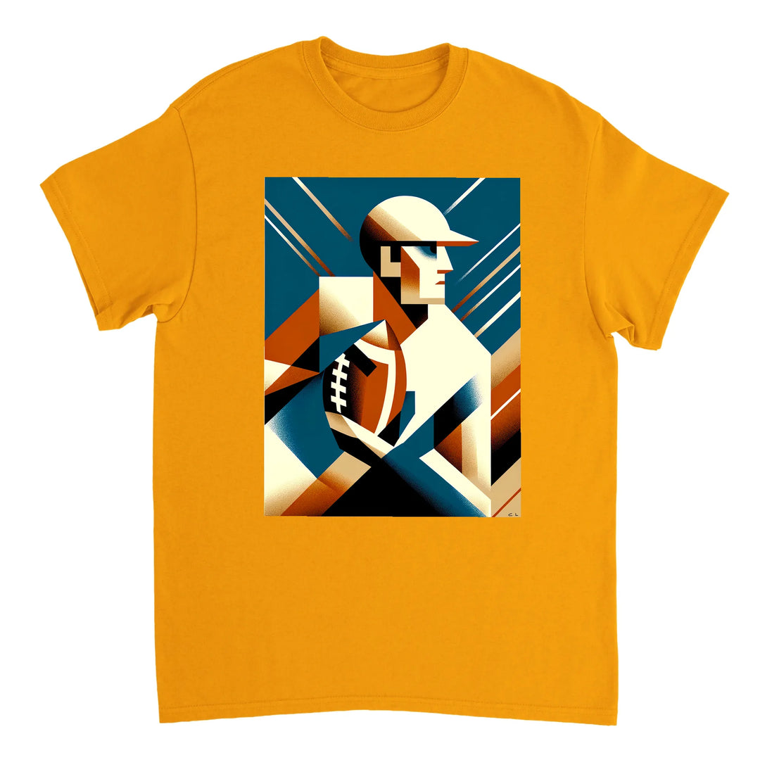 アメリカンフットボールTシャツ。ファンやプレイヤーに最適なスタイリッシュなデザインで、柔らかく通気性のあるコットン素材を使用。快適な着心地で、フィールドでもスタンドでも活躍します。