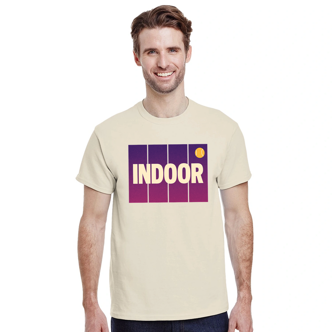 Camiseta de ténis indoor, perfeita para entusiastas do desporto, feita em algodão durável e confortável