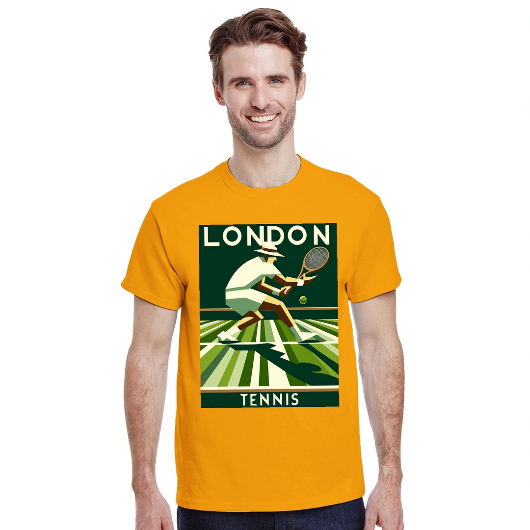 T-shirt de ténis London, combina estilo clássico de Londres com a paixão pelo ténis. Ideal para fãs e jogadores, disponível e