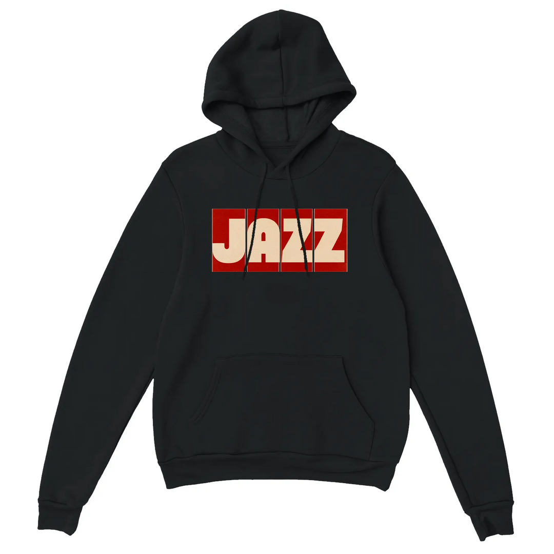 Jazz Hoodie Music 37 ultimate comfort style cozy 50 % cotton polyester blend thick pullover lined hood matching drawstring front pocket cuffs spandex set waistband soft pilling resistant air jet fabric unisex design perfect
