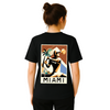 T-shirt Miami Tennis: design vibrante che cattura lo spirito energetico del tennis a Miami, in cotone morbido e traspirante p