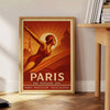 élégance espace parisienne affiche Paris teintes marron vert une décoration chic disponible format 50x70 30x40 poster