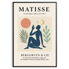 Affiche univers papiers Matisse représentant motifs orange gris chef - œuvre grand format reproduction fidèle original sublime espace encadrement