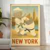 vibrant touch child room playful poster quirky kid elephant rhino judo New York charming design pops shades gray green yours today little one imagination sizes A4 cm A0