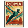élégance Rome affiche captivante Swimming disponible rouge bleu dimensions 50x70 cm pièce unique une touche artistique espace version