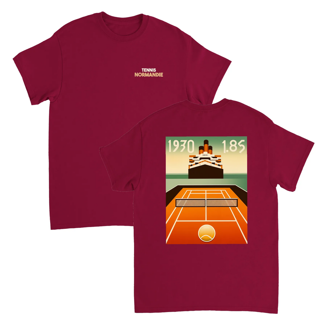 T-shirt Nomandie Tennis, perfetto per giocatori e appassionati, combina comfort e stile con un design audace