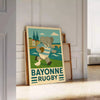rugby vintage représentant un éléphant kid club Bayonne poster art une touche unique murs passionnés artwork dimensions cm 50x70 décor disponibles A4 A0