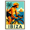 Affiche Ibiza 20 vibrante teintes vertes rouges une touche dynamique décoration amateurs cyclisme style disponible dimensions 50x70 30x40 espace version