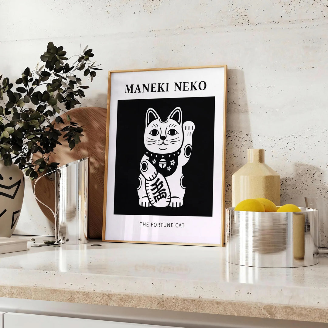 Snygg japansk poster i svart och vitt, perfekt för moderna hem. Finns i storlekarna 30x40 cm och 50x70 cm