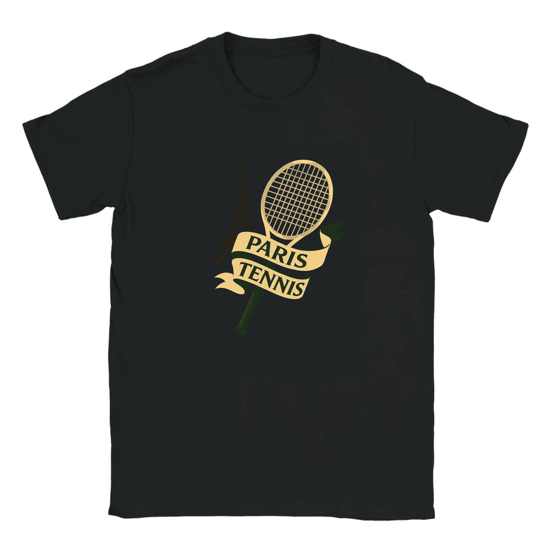 Stylisches T-Shirt mit ikonischem Eiffelturm-Design, perfekt für Tennisliebhaber und Paris-Fans. Verfügbar in S, M, L, XL, XX