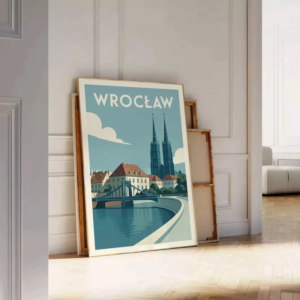 charm Wrocław Poland stunning gray blue poster space artwork city unique beauty touch home convenience