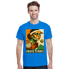 Image Blue de Paris Cubist Tennis Tshirt [color:blue] [view:front]