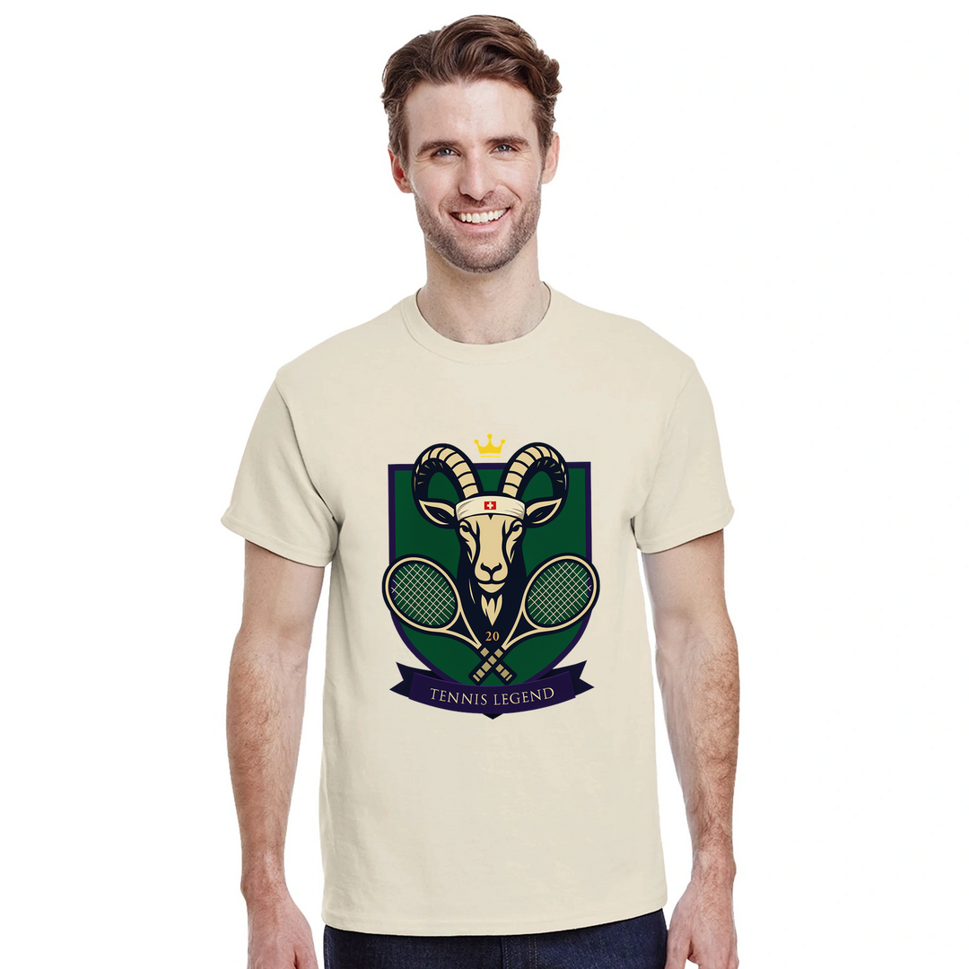 T-shirt med design som hyllar tennislegenden Roger Federer, perfekt för fans och spelare. Finns i storlekar S till XXL