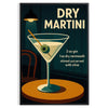 Affiche élégante Martini Cocktail tons noir gris disponible dimensions 30x40 une touche sophistiquée espace option cadre