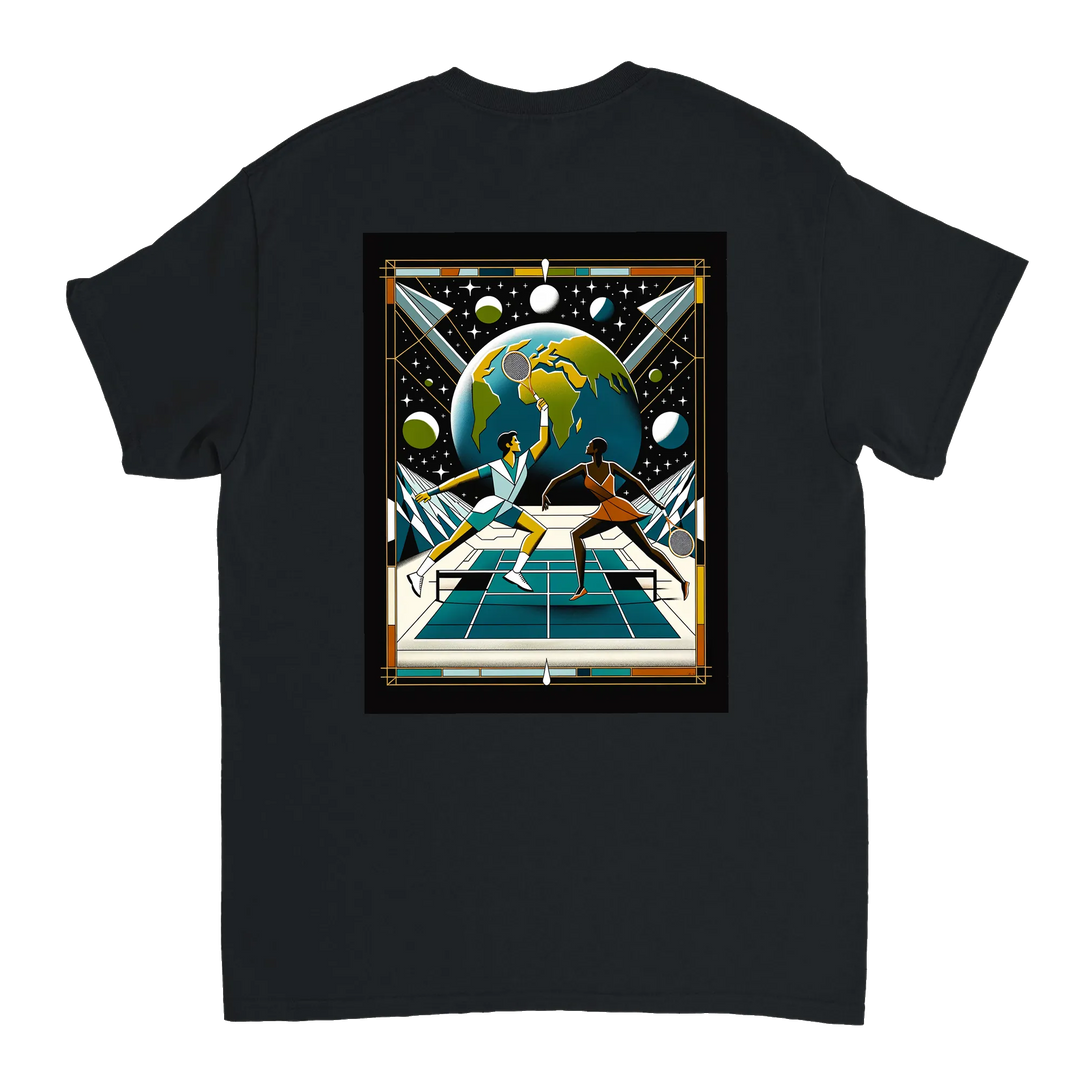 T-shirt Tennis Moon, design único que combina amor pelo ténis com um toque celestial. Confortável e estiloso, disponível em v