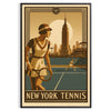 vibrant world New York tennis eye poster dynamic green orange hues sports fans art lovers stylish addition space decor available A4 cm A0