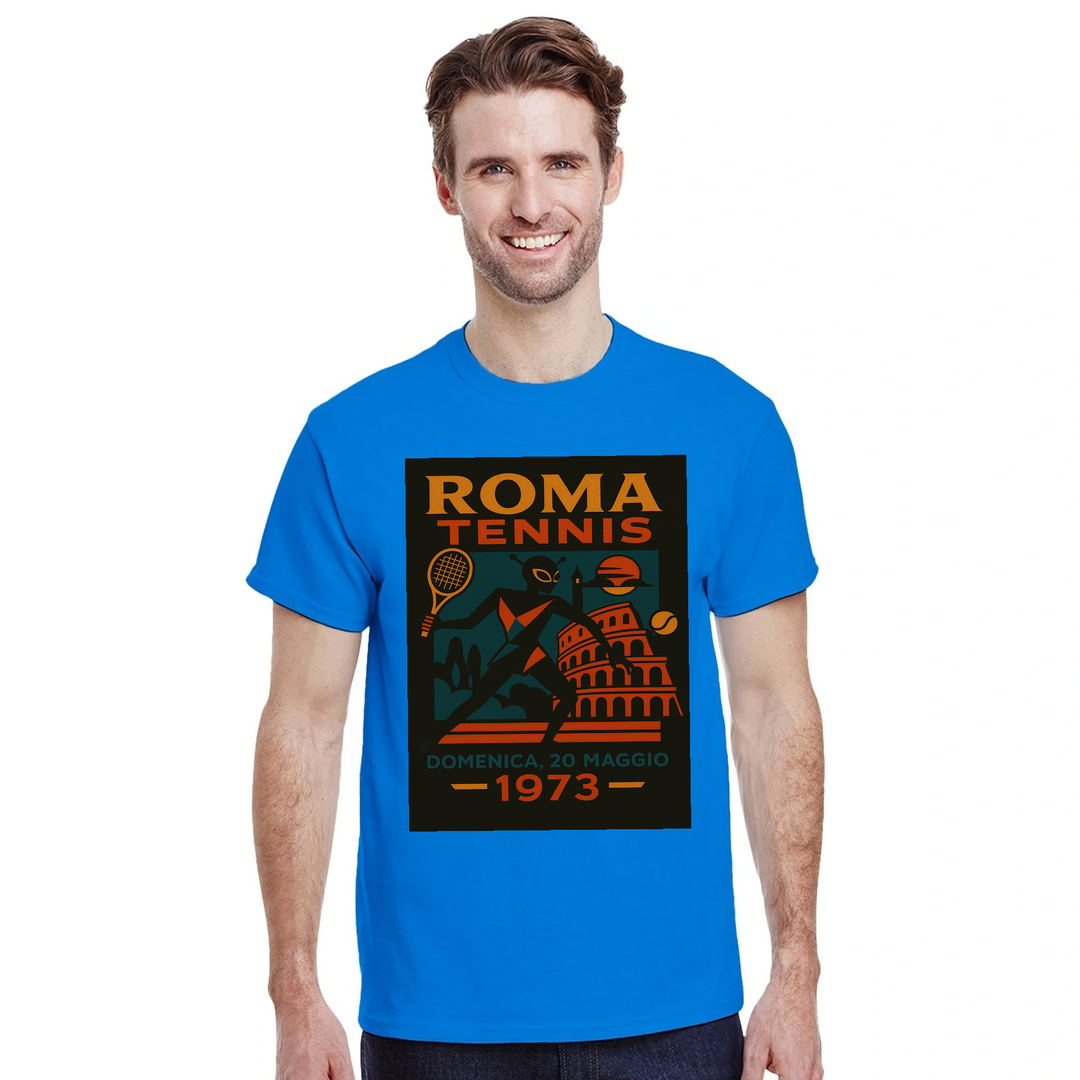 T-shirt Alien Roma Tennis, un capo unico che unisce un tema alieno giocoso alla passione per il tennis, disponibile in divers