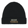Image Black de Beanie Miami Tennis 2  - Cotton Bio, Embroidered Design