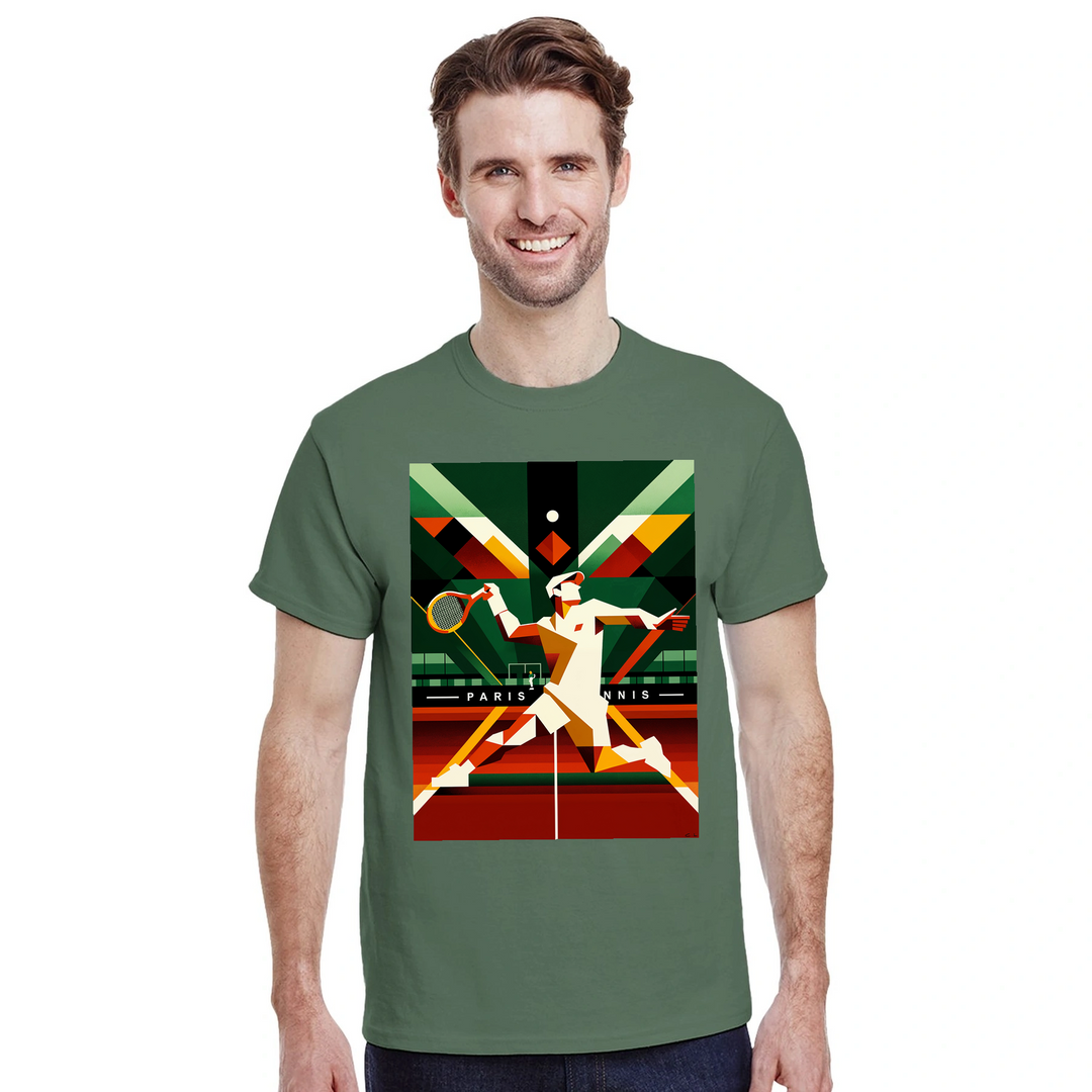 T-shirt τένις Παρισιού με κομψό σχέδιο, ιδανικό για γήπεδο και καθημερινές εμφανίσεις