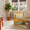Affiche Innsbruck paysage alpin style vintage avec tons verts et bruns