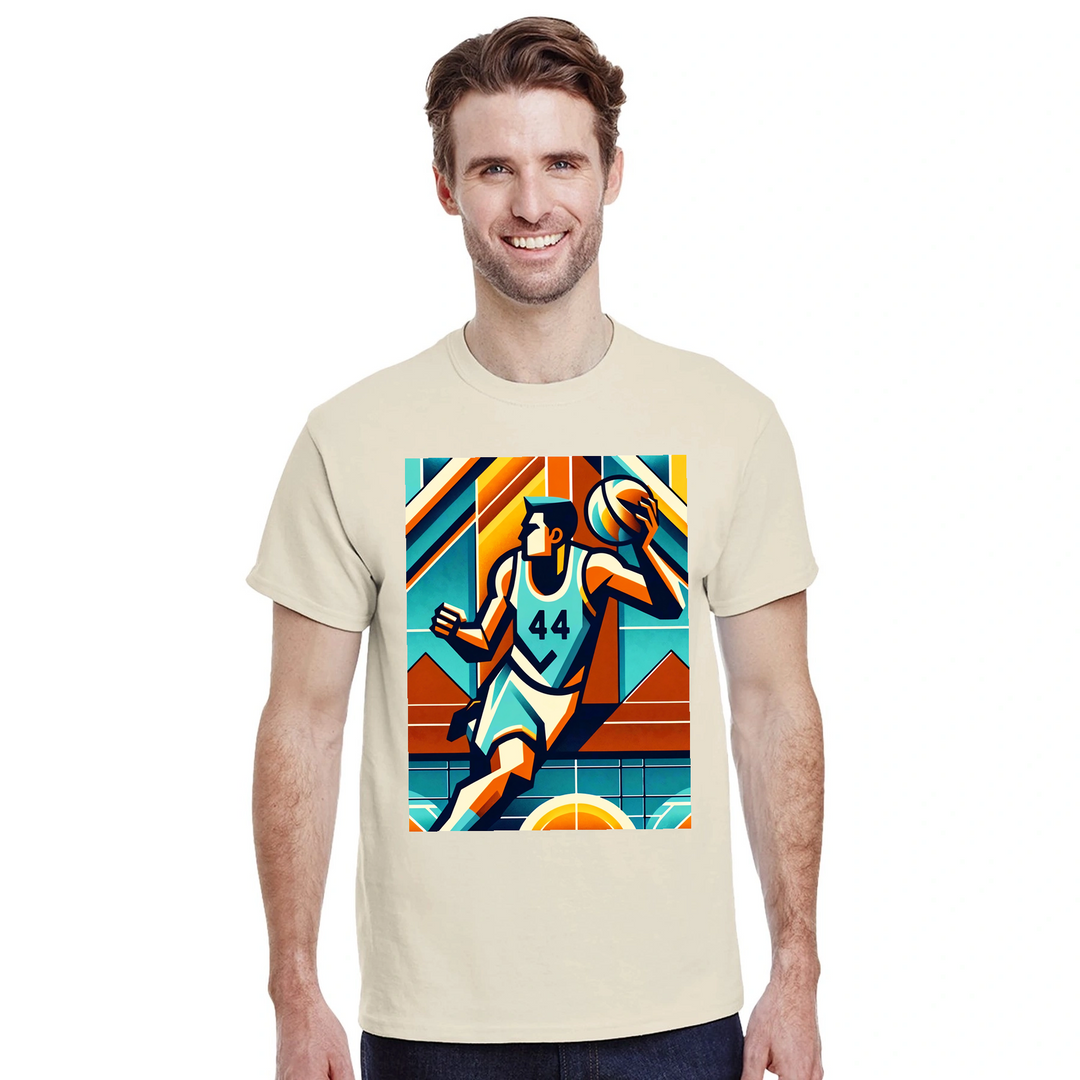 T-shirt T - shirt unique thème basketball parfait passionnés sport design dynamique style terrain occasion pièce garde-robe amour jeu taille S M L XL XXL