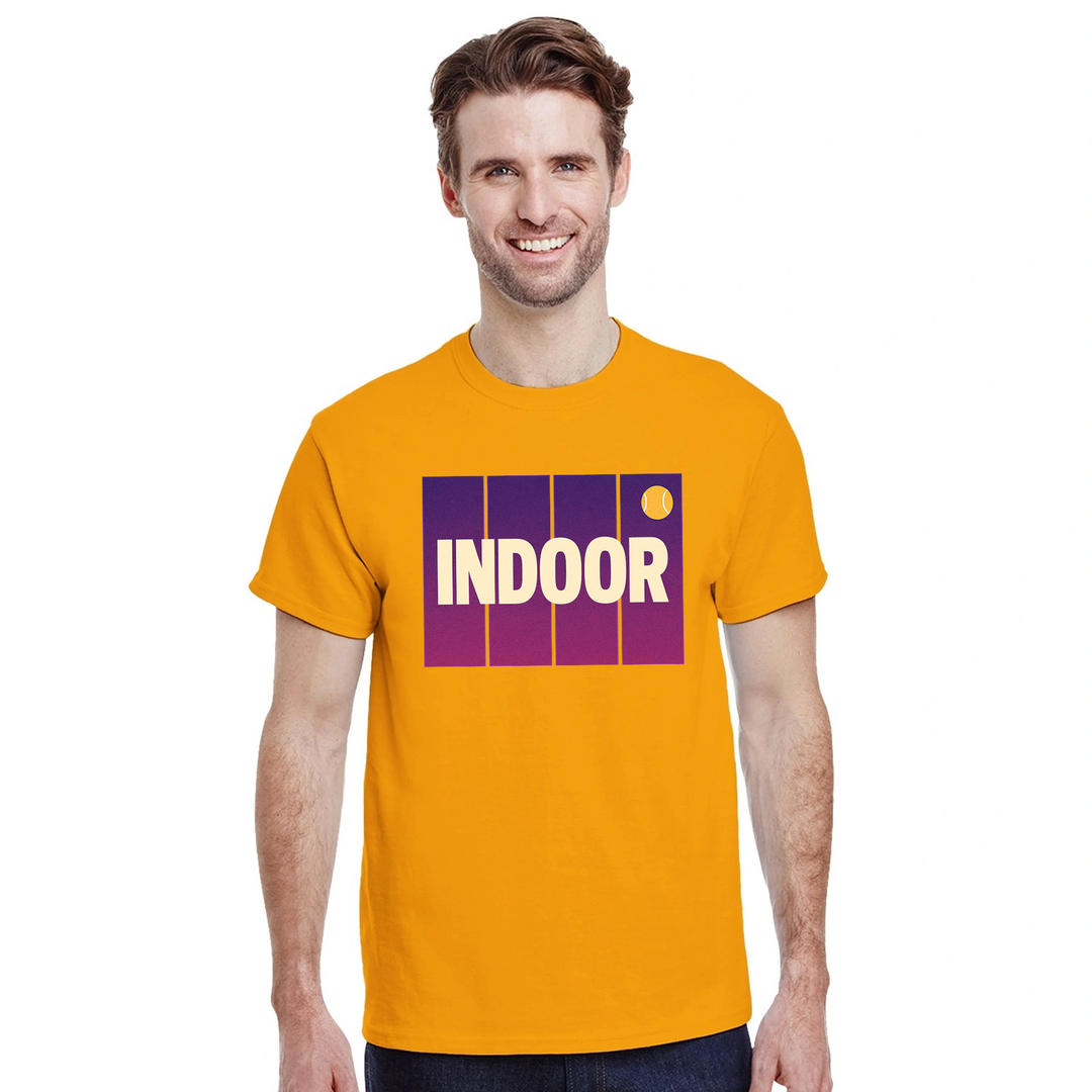 Camiseta de ténis indoor, perfeita para entusiastas do desporto, feita em algodão durável e confortável