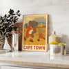  rugby vintage esprit Cape Town design unique Kid Elephant passionnés une touche originalité intérieur Acheter affiche 50x70 cm note sportive déco A4 A0