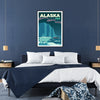 breathtaking beauty Alaska vibrant travel poster serene green blue hues stunning wall art essence landscapes unique gift artwork space A4 cm A0