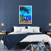 Affiche captivante côte amalfitaine Italie nuances marron vert beauté naturelle région pittoresque idéal amoureux voyages paysages