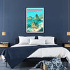 space captivating Bali Beach poster serene blue waves warm brown sands stunning wall art touch paradise room perfect gift nature lovers frame print today