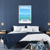 space Corfu Greece poster serene blend gray blue hues stunning wall art essence breathtaking landscapes thoughtful gift stylish artwork addition A4 cm A0 forma