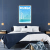 space stunning Dubai poster gray blue hues wall art unique gift occasion unframed version style