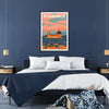 enchanting beauty Florence Italy stunning travel poster vibrant green blue hues wall art thoughtful gift artwork charm space standalone print style