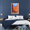 breathtaking beauty Grand Canyon stunning travel poster rich brown blue hues wall art thoughtful gift artwork nature splendor space unframed version captivating