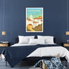 heart Lisbon stunning travel poster elegant shades gray blue wall art thoughtful gift piece touch wanderlust room sizes A4 cm A0