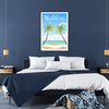 visual journey Maldives Travel Poster serene greens tranquil blues stunning wall art tropical escape space gift personal artwork preference